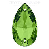 Zodiac Crystal Peardrop Sew on Stone - Fern Green / Green