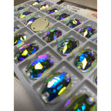 Zodiac Oval Shape Sew on Crystals - AB