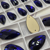Zodiac Crystal Peardrop Sew on Stone - Cobalt Blue