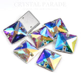 Preciosa Square Sew on Crystals - AB