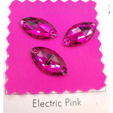 Zodiac Navette Sew on Crystals - Cerise