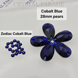Zodiac Crystal Peardrop Sew on Stone - Cobalt Blue