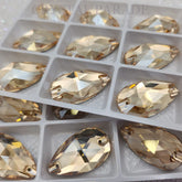 Zodiac Peardrop Sew on Crystals - Golden Shadow