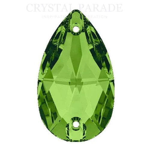 Zodiac Crystal Peardrop Sew on Stone - Fern Green / Green
