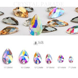 Zodiac Crystal Peardrop Sew on Stone - AB