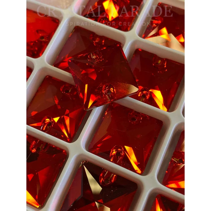 Zodiac Square Sew On Crystals - Light Siam