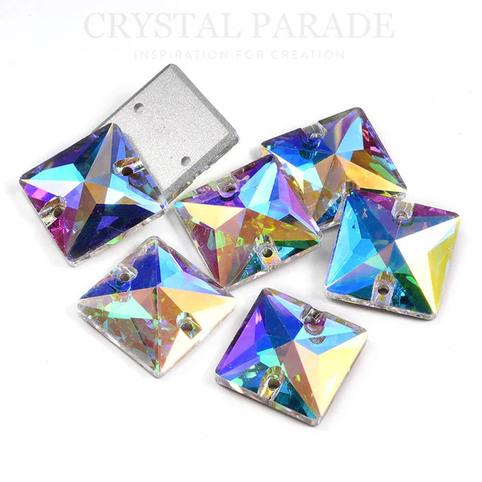 Zodiac Crystal Square Sew on Stone - AB