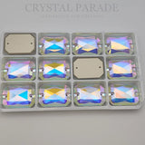 Zodiac Rectangle Sew on Crystal - AB