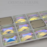 Zodiac Rectangle Sew on Crystal - AB