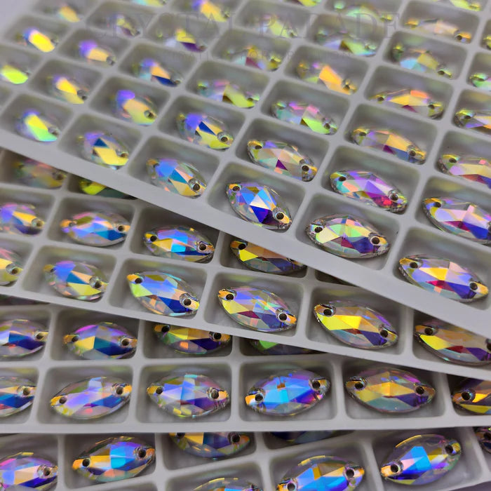 Zodiac Crystal Navette Sew on Stone - AB