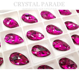 Zodiac Peardrop Sew on Crystals - Cerise