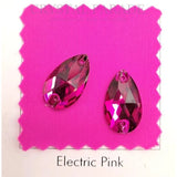 Zodiac Peardrop Sew on Crystals - Cerise