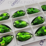 Zodiac Crystal Peardrop Sew on Stone - Fern Green / Green