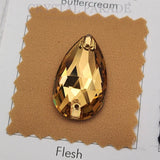 Zodiac Crystal Peardrop Sew on Stone - Light Smoked Topaz / Brown