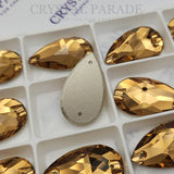 Zodiac Crystal Peardrop Sew on Stone - Light Smoked Topaz / Brown