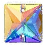 Preciosa Square Sew on Crystals - AB