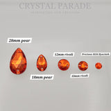 Zodiac Crystal Navette Sew on Stone - Hyacinth Orange